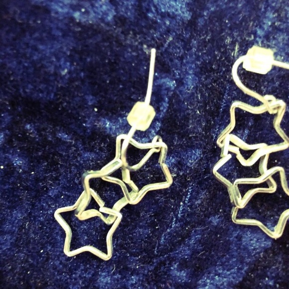 Earrings-Triple Star - Picture 4 of 4